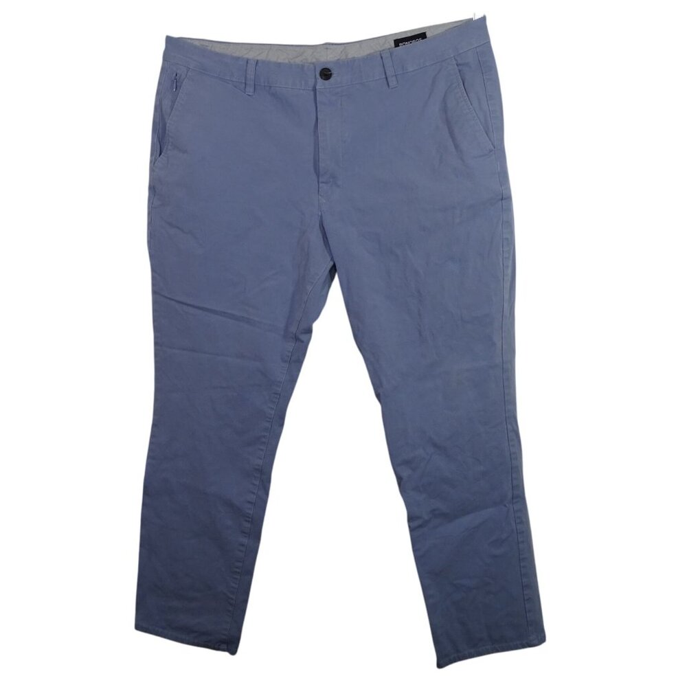 Bonobos Slim Fit Chino Pants Men Size 40 x 30 Blue Zipper Fly Pockets Casual